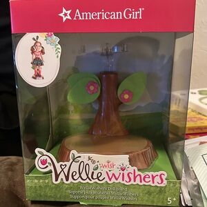 American Girl WellieWishers Doll Stand with Green and Pink Accents